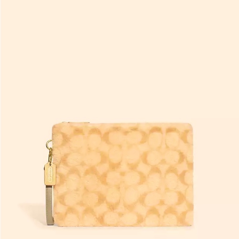 Coach®️ brand Pouch In Signature Shearling.